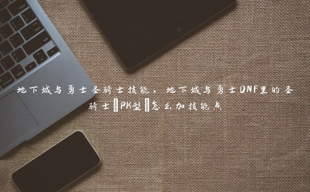 地下城与勇士圣骑士技能，地下城与勇士DNF里的圣骑士(PK型)怎么加技能点